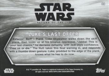 2020 Topps Star Wars Return of the Jedi Black & White - Sepia #39 Luke’s Last Offer Back