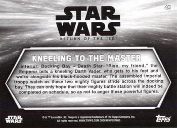2020 Topps Star Wars Return of the Jedi Black & White - Sepia #45 Kneeling to the Master Back