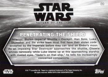 2020 Topps Star Wars Return of the Jedi Black & White - Sepia #60 Penetrating the Shield Back