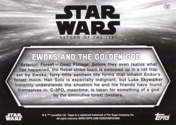 2020 Topps Star Wars Return of the Jedi Black & White - Sepia #65 Ewoks and the Golden God Back