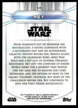 2020 Topps Chrome Star Wars Perspectives Resistance vs. the First Order #1-R Rey Back
