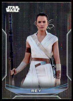 2020 Topps Chrome Star Wars Perspectives Resistance vs. the First Order #1-R Rey Front
