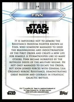 2020 Topps Chrome Star Wars Perspectives Resistance vs. the First Order #2-R Finn Back
