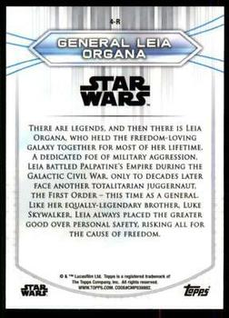 2020 Topps Chrome Star Wars Perspectives Resistance vs. the First Order #4-R General Leia Organa Back
