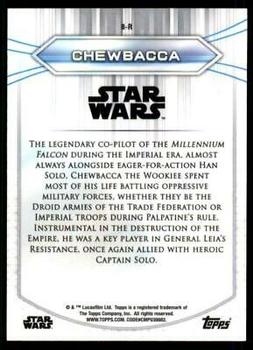 2020 Topps Chrome Star Wars Perspectives Resistance vs. the First Order #8-R Chewbacca Back