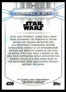 2020 Topps Chrome Star Wars Perspectives Resistance vs. the First Order #9-R Admiral D'acy Back