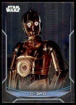 2020 Topps Chrome Star Wars Perspectives Resistance vs. the First Order #11-R C-3PO Front