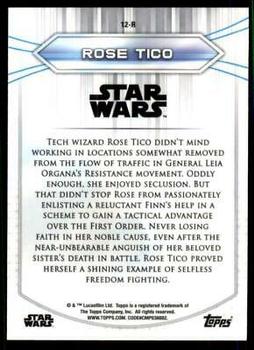 2020 Topps Chrome Star Wars Perspectives Resistance vs. the First Order #12-R Rose Tico Back