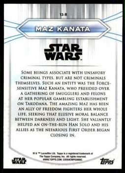 2020 Topps Chrome Star Wars Perspectives Resistance vs. the First Order #13-R Maz Kanata Back