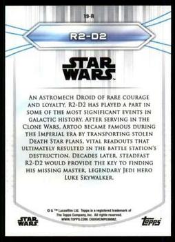 2020 Topps Chrome Star Wars Perspectives Resistance vs. the First Order #19-R R2-D2 Back