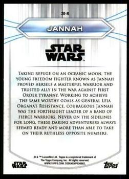 2020 Topps Chrome Star Wars Perspectives Resistance vs. the First Order #20-R Jannah Back