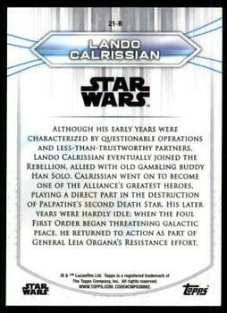 2020 Topps Chrome Star Wars Perspectives Resistance vs. the First Order #21-R Lando Calrissian Back