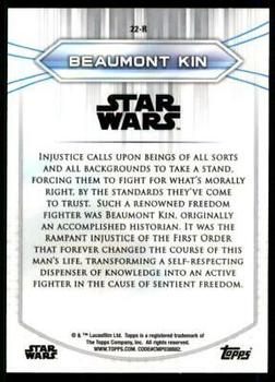 2020 Topps Chrome Star Wars Perspectives Resistance vs. the First Order #22-R Beaumont Kin Back