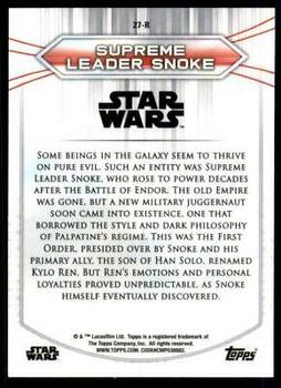 2020 Topps Chrome Star Wars Perspectives Resistance vs. the First Order #27-R Supreme Leader Snoke Back