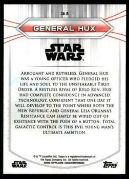 2020 Topps Chrome Star Wars Perspectives Resistance vs. the First Order #28-R General Hux Back