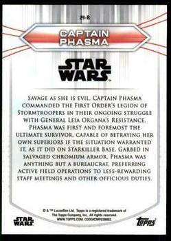 2020 Topps Chrome Star Wars Perspectives Resistance vs. the First Order #29-R Captain Phasma Back