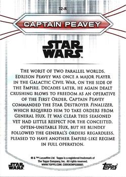 2020 Topps Chrome Star Wars Perspectives Resistance vs. the First Order #32-R Captain Peavey Back