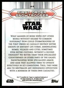 2020 Topps Chrome Star Wars Perspectives Resistance vs. the First Order #44-R First Order Snowtrooper Back