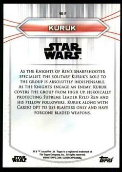 2020 Topps Chrome Star Wars Perspectives Resistance vs. the First Order #50-R Kuruk Back