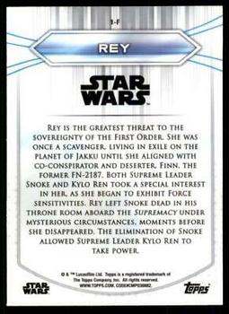 2020 Topps Chrome Star Wars Perspectives Resistance vs. the First Order #1-F Rey Back
