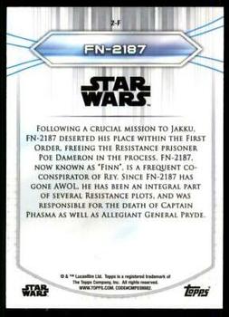2020 Topps Chrome Star Wars Perspectives Resistance vs. the First Order #2-F Finn Back