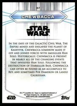 2020 Topps Chrome Star Wars Perspectives Resistance vs. the First Order #8-F Chewbacca Back