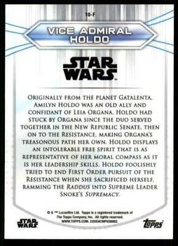 2020 Topps Chrome Star Wars Perspectives Resistance vs. the First Order #10-F Vice Admiral Holdo Back