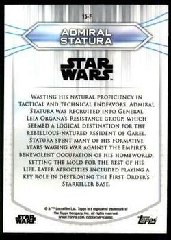 2020 Topps Chrome Star Wars Perspectives Resistance vs. the First Order #15-F Admiral Statura Back