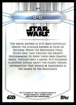 2020 Topps Chrome Star Wars Perspectives Resistance vs. the First Order #16-F D-O Back