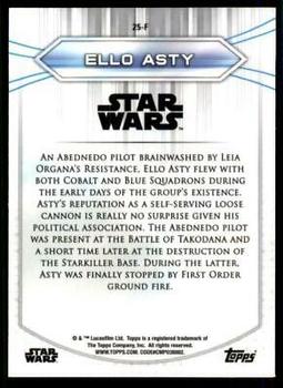 2020 Topps Chrome Star Wars Perspectives Resistance vs. the First Order #25-F Ello Asty Back