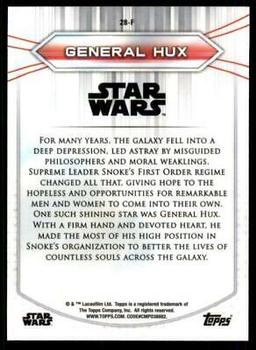 2020 Topps Chrome Star Wars Perspectives Resistance vs. the First Order #28-F General Hux Back