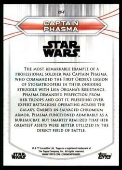 2020 Topps Chrome Star Wars Perspectives Resistance vs. the First Order #29-F Captain Phasma Back