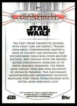 2020 Topps Chrome Star Wars Perspectives Resistance vs. the First Order #30-F First Order Stormtrooper Back
