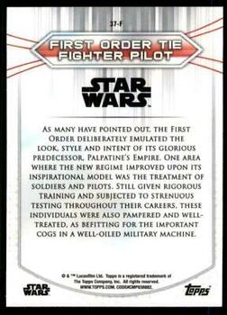 2020 Topps Chrome Star Wars Perspectives Resistance vs. the First Order #37-F First Order Tie Fighter Pilot Back