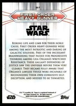 2020 Topps Chrome Star Wars Perspectives Resistance vs. the First Order #38-F First Order Heavy Gunner Back