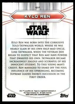 2020 Topps Chrome Star Wars Perspectives Resistance vs. the First Order #42-F Kylo Ren Back