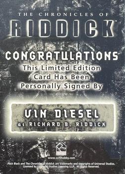 2004 Rittenhouse The Chronicles of Riddick - Autographs #NNO Vin Diesel Back
