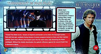 2014 Topps Star Wars: Return of the Jedi 3D Widevision #28 Turnabout Is Fair Play Back
