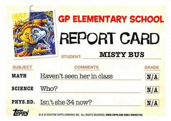 2020 Topps Garbage Pail Kids: Late to School - Jelly Purple #3a Misty Bus Back