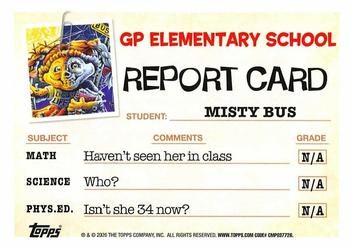 2020 Topps Garbage Pail Kids: Late to School - Jelly Purple #3b Bus Stop Becky Back