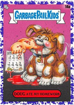 2020 Topps Garbage Pail Kids: Late to School - Jelly Purple #14a Doug Ate My Homework Front