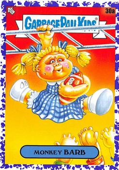 2020 Topps Garbage Pail Kids: Late to School - Jelly Purple #30a Monkey Barb Front
