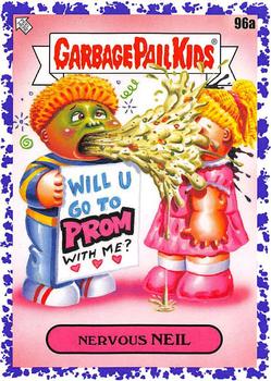 2020 Topps Garbage Pail Kids: Late to School - Jelly Purple #96a Nervous Neil Front