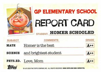 2020 Topps Garbage Pail Kids: Late to School - Bruised Black #2a Homer Schooled Back