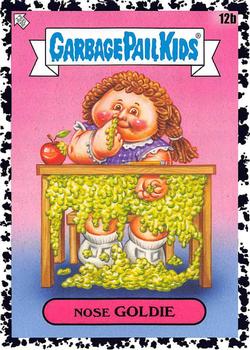 2020 Topps Garbage Pail Kids: Late to School - Bruised Black #12b Nose Goldie Front
