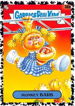 2020 Topps Garbage Pail Kids: Late to School - Bruised Black #30a Monkey Barb Front