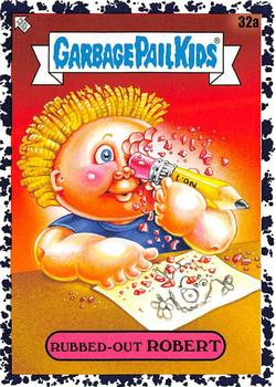 2020 Topps Garbage Pail Kids: Late to School - Bruised Black #32a Rubbed-Out Robert Front