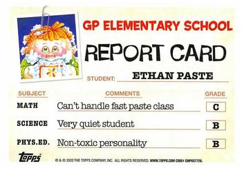 2020 Topps Garbage Pail Kids: Late to School - Bruised Black #38a Ethan Paste Back