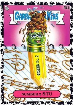 2020 Topps Garbage Pail Kids: Late to School - Bruised Black #42a Number 2 Stu Front