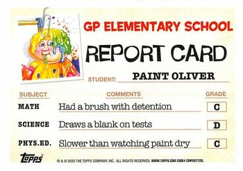 2020 Topps Garbage Pail Kids: Late to School - Bruised Black #47a Paint Oliver Back